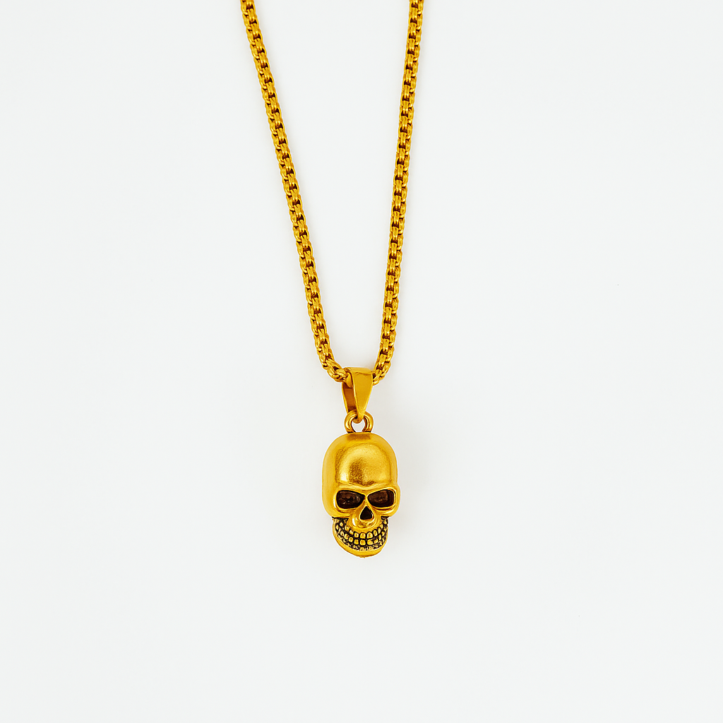 GOLDEN SKULL - lanac sa priveskom